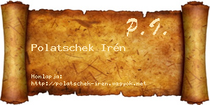 Polatschek Irén névjegykártya